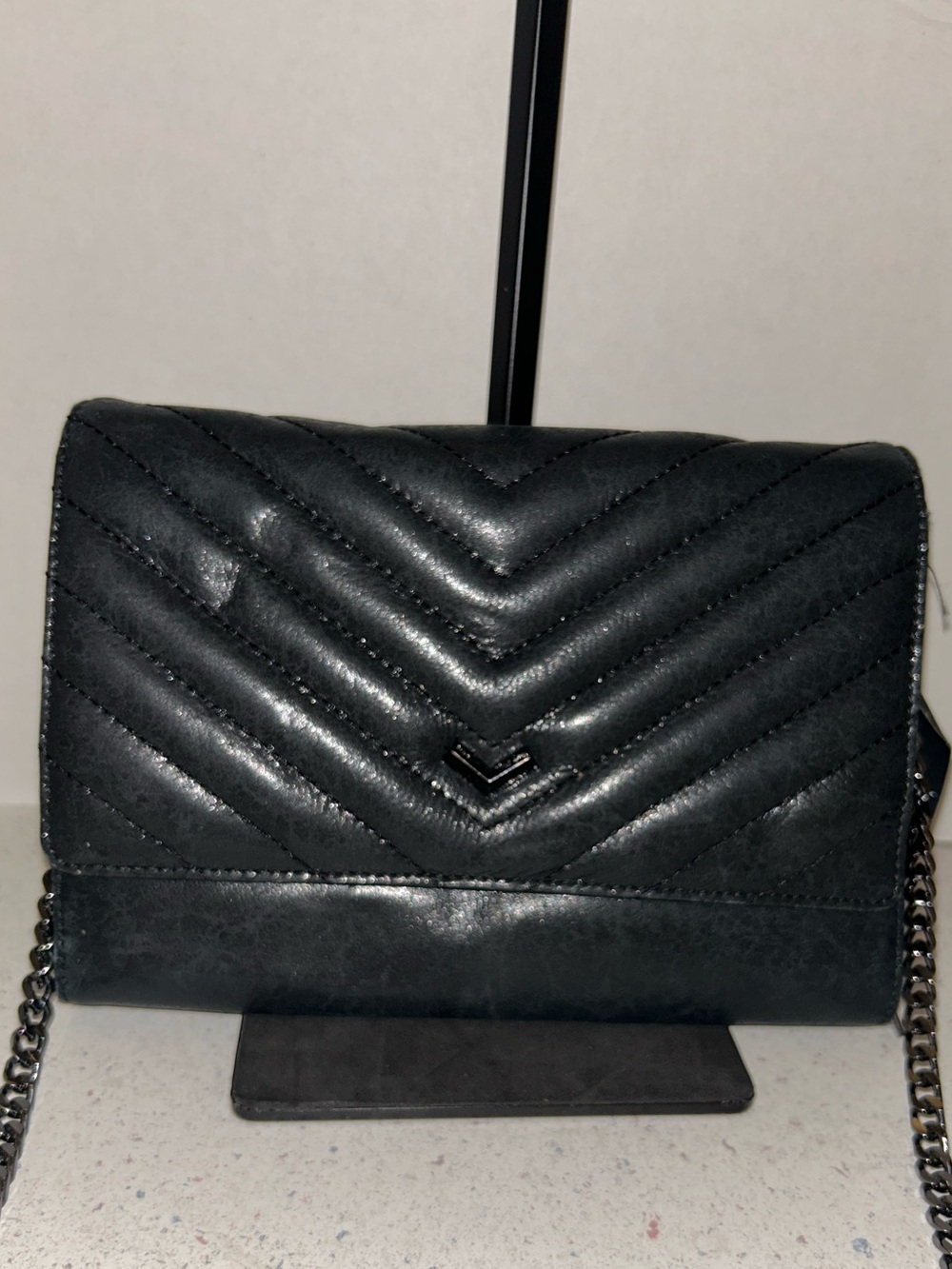 Botkier Black Quilted Chevron Crossbody NWT